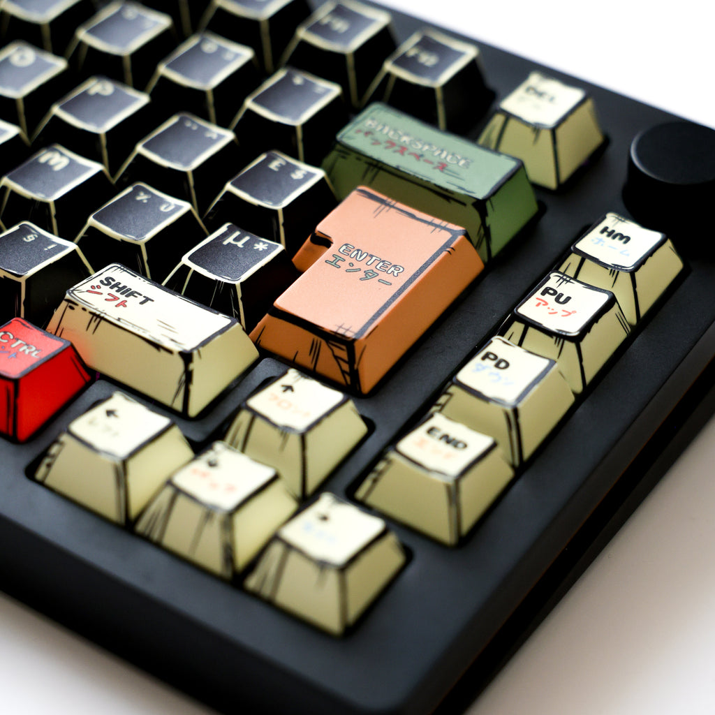 GOZILLA-KEYCAPS AZERTY/QWERTY, Compatible pour ISO&ANSI, 143 Keys PBT,Profil Cherry, Adapt MX Switch, FR/EN/DE/ES