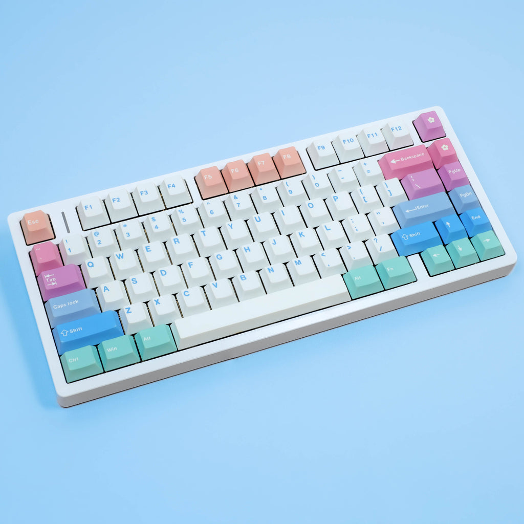 Fairy PBT dye-sub Cherry keycaps for mechanical keyboards. Supports FR (AZERTY), DE (QWERTZ), ES,Compatible to ISO & ANSI.