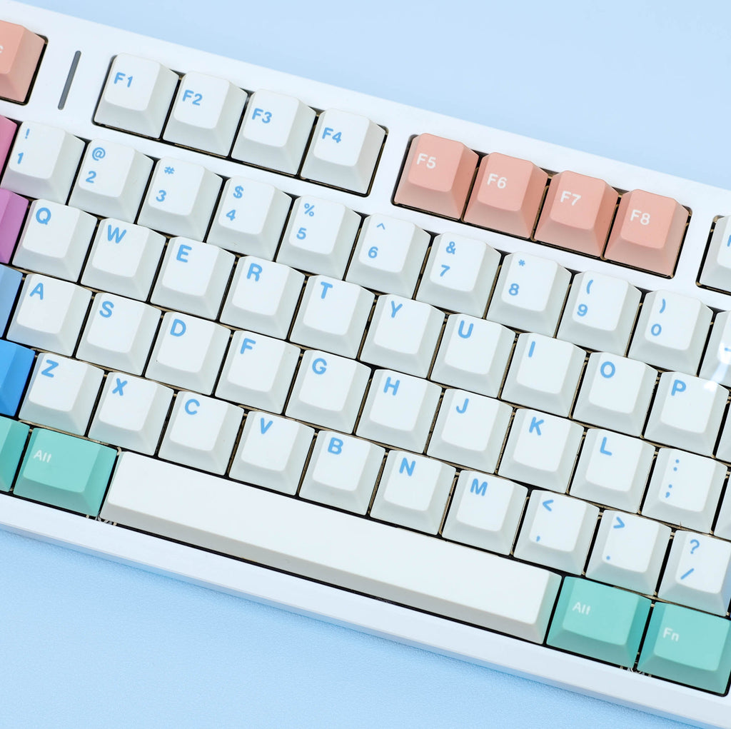 Fairy PBT dye-sub Cherry keycaps for mechanical keyboards. Supports FR (AZERTY), DE (QWERTZ), ES,Compatible to ISO & ANSI.
