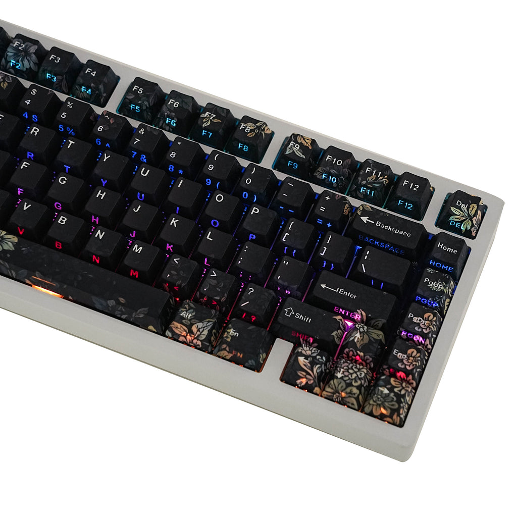 Faint Fragrance Double-shot Shine-through PBT Cherry Profile 131-key Keycap Set DE (QWERTZ) / ES / FR (AZERTY) / Zhuyin · Compatible ISO & ANSI