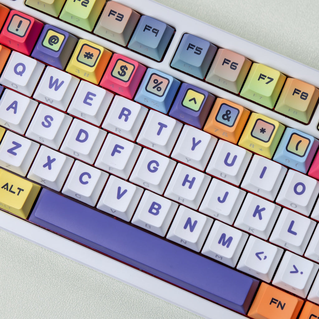 Lucky Double-shot Shine-through & Five-sided Dye-sub PBT Cherry Profile Full Keycap Set + EU Small Languages · Compatible ISO & ANSI