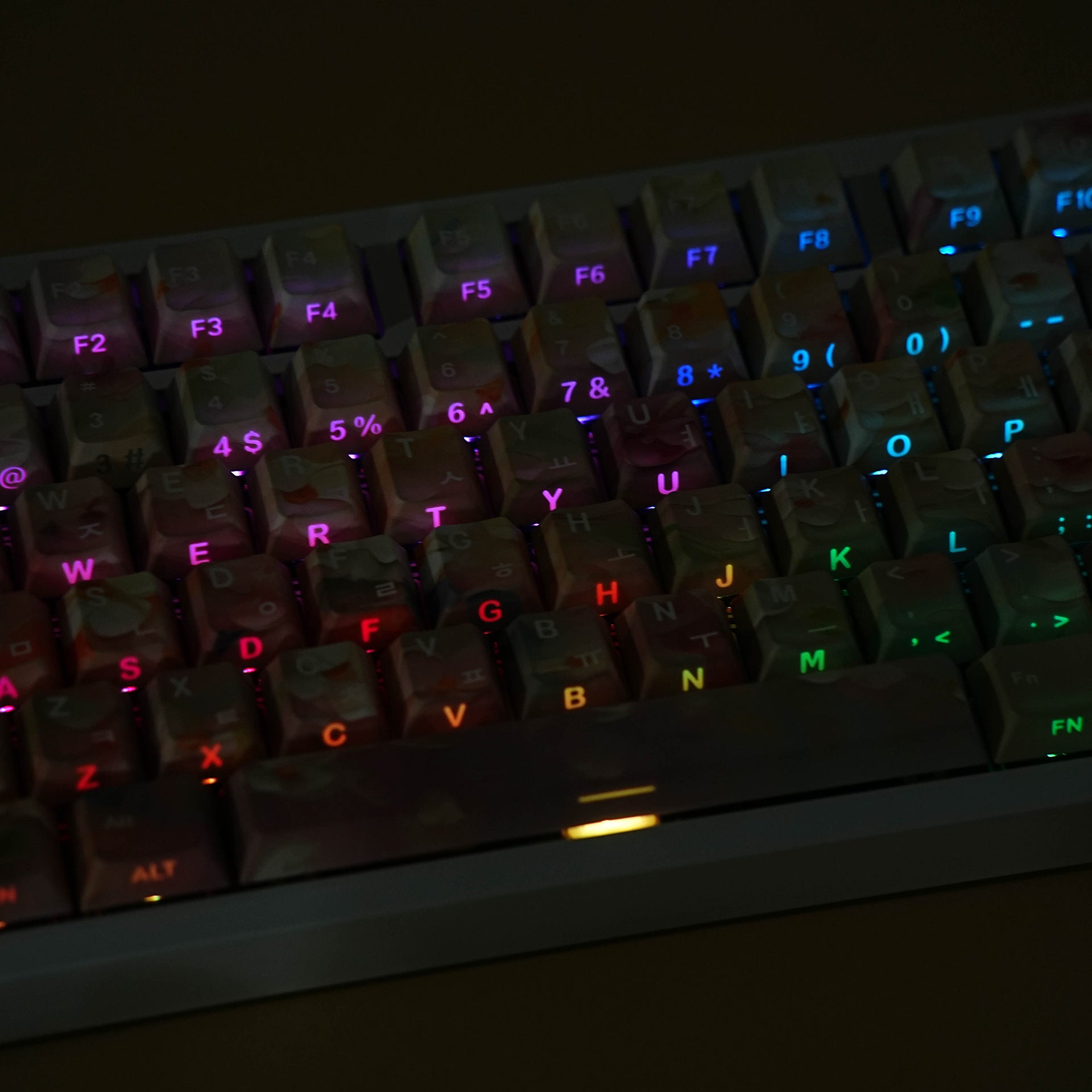 GARDEN Shine-through PBT Dye-sub Cherry Profile Keycap Set DE (QWERTZ) / ES / FR (AZERTY) · Compatible ISO & ANSI