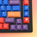 Beti German QWERTZ keycaps, arrow cluster and novelty-key close-up