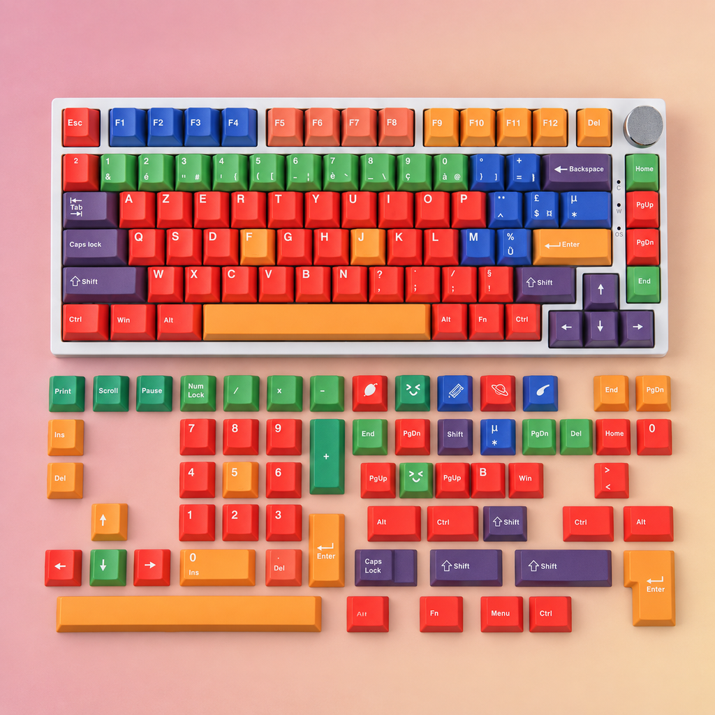 Beti French AZERTY keycaps, full layout no tray