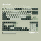 SIMPOCUBIC Botanical Dye-sub PBT Cherry Keycap Set German layout option