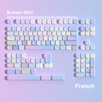 Bubble MOA 130-Key PBT Keycap Set — French AZERTY keyboard layout