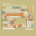 SIMPOCUBIC Candy House Dye-sub PBT Keycap Set English root layout option