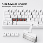 QuadPull keeps four removed keycaps aligned for easier reinstallation