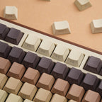 SIMPOCUBIC Coffee Shine-through PBT Cherry Keycap Set layout coverage chart