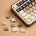 SIMPOCUBIC Coffee Shine-through PBT Cherry Keycap Set angled product view
