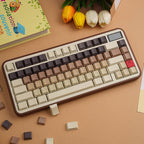 SIMPOCUBIC Coffee Shine-through PBT Cherry Keycap Set full kit overview