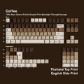 SIMPOCUBIC Coffee Shine-through PBT Cherry Keycap Set Thai layout option