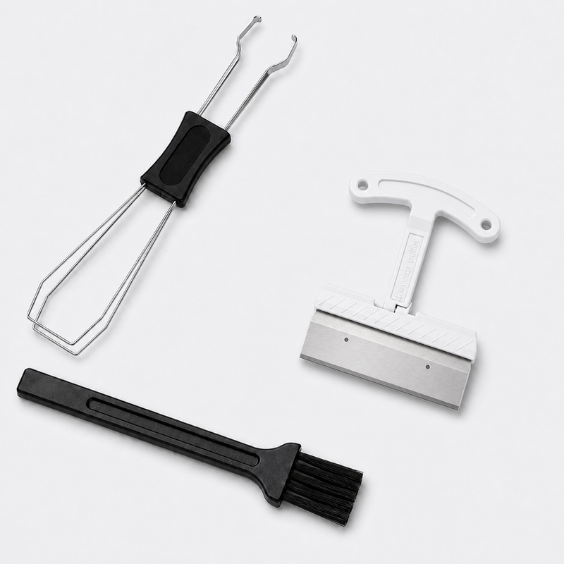 SIMPOCUBIC 3-piece keyboard care kit with QuadPull, brush and 2-in-1 puller