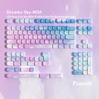 SIMPOCUBIC Dreamy MOA PBT Keycap Set French layout option