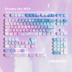 SIMPOCUBIC Dreamy MOA PBT Keycap Set Japanese layout option