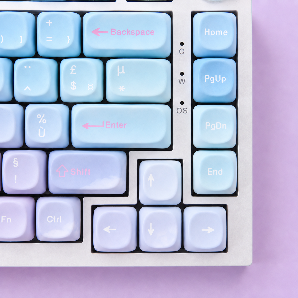 Dreamy MOA French AZERTY keycaps, french legends detail