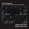 SIMPOCUBIC Faint Fragrance Side-printed PBT Cherry Keycap Set Spanish double layout option