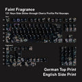 SIMPOCUBIC Faint Fragrance Side-printed PBT Cherry Keycap Set German double engraving layout option