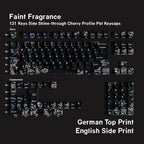 SIMPOCUBIC Faint Fragrance Side-printed PBT Cherry Keycap Set German double engraving layout option
