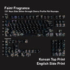 SIMPOCUBIC Faint Fragrance Side-printed PBT Cherry Keycap Set Korean double engraving layout option