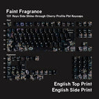 SIMPOCUBIC Faint Fragrance Side-printed PBT Cherry Keycap Set English double engraving layout option