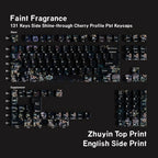 SIMPOCUBIC Faint Fragrance Side-printed PBT Cherry Keycap Set Phonetic double engraving layout option