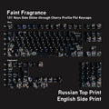 SIMPOCUBIC Faint Fragrance Side-printed PBT Cherry Keycap Set Russian double engraving layout option