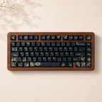Faint Fragrance German QWERTZ keycaps, full keyboard top view