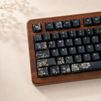 Faint Fragrance German QWERTZ keycaps, left angle detail