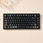 Faint Fragrance German QWERTZ keycaps, black case full keyboard