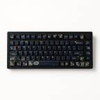 Faint Fragrance German QWERTZ keycaps, white-background full keyboard top view