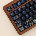 Faint Fragrance French AZERTY keycaps, left angle detail