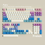 SIMPOCUBIC Fairy Dye-sub PBT Cherry Keycap Set French root layout option