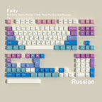 SIMPOCUBIC Fairy Dye-sub PBT Cherry Keycap Set Russian root layout option