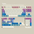 SIMPOCUBIC Fairy Dye-sub PBT Cherry Keycap Set Arabic root layout option