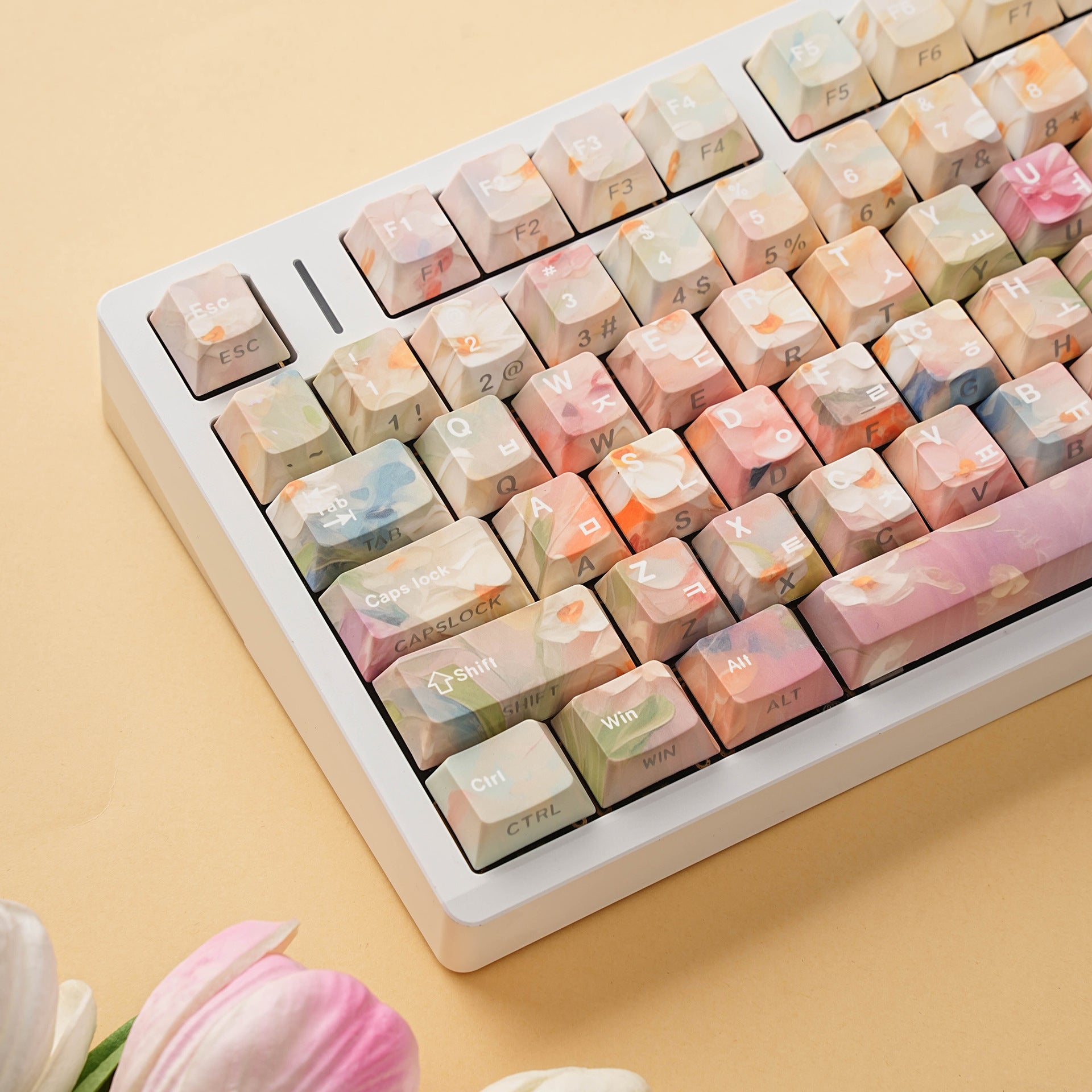 SimpoCubic Garden Shine-through PBT Cherry Keycap Set hero product view