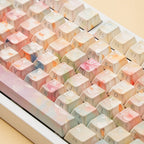 SIMPOCUBIC Garden Shine-through PBT Cherry Keycap Set full kit overview