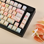 Garden German QWERTZ keycaps, right angle detail
