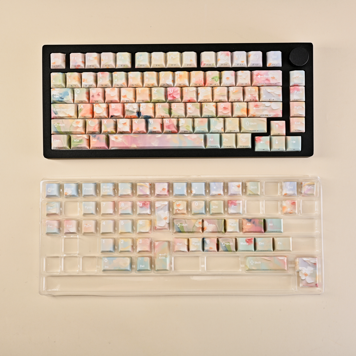 Garden German QWERTZ keycaps, layout coverage
