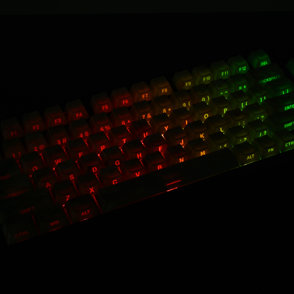 Garden German QWERTZ keycaps, dark backlit alternate