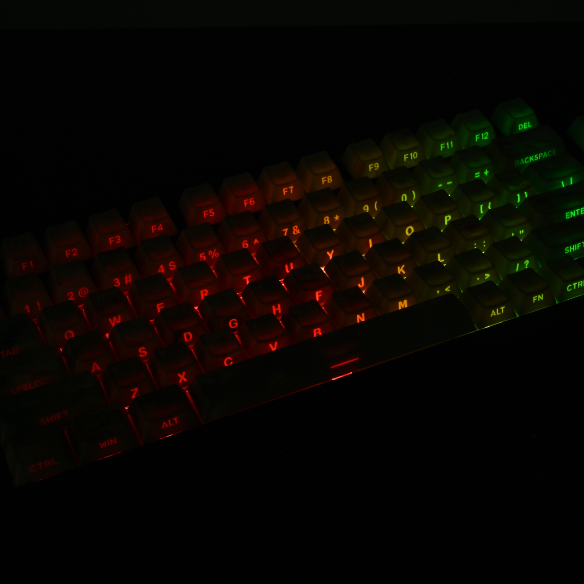 Garden German QWERTZ keycaps, dark backlit alternate