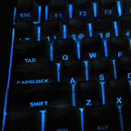 Garden French AZERTY keycaps, full dark side shine through