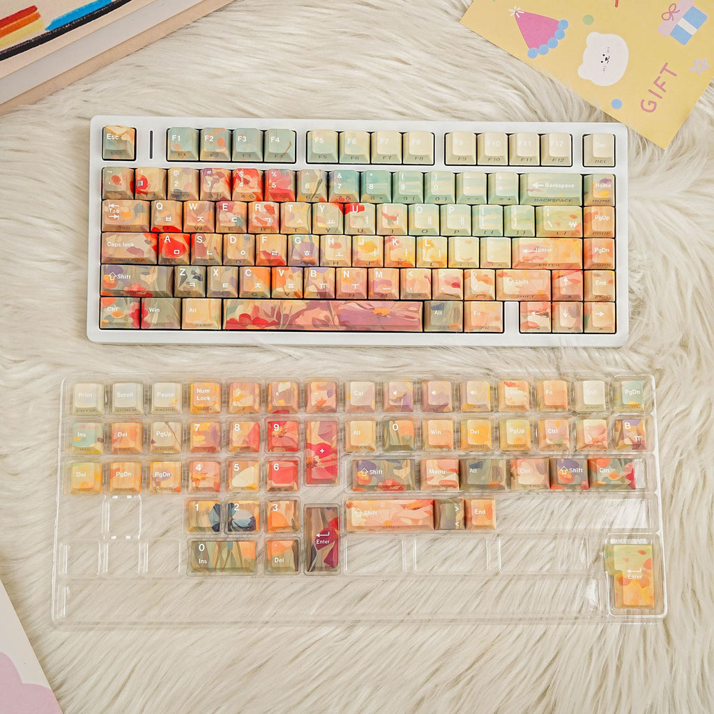Ghibli Flower 131-Key Side Shine-Through Cherry Profile PBT Keycap Set product image P02