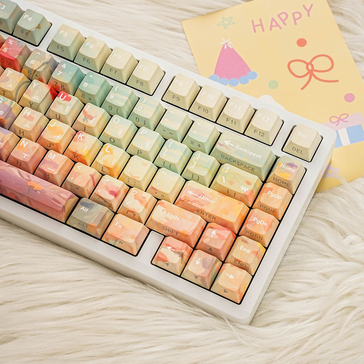Ghibli Flower 131-Key Side Shine-Through Cherry Profile PBT Keycap Set product image P04