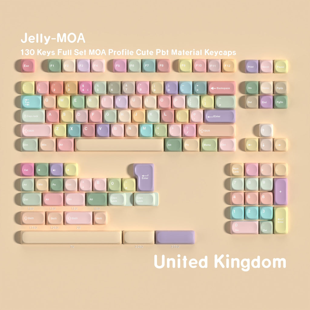 SIMPOCUBIC Jelly MOA PBT Keycap Set UK root layout option