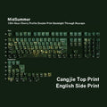 MidSummer 130+ Key Shine-through PBT Cherry Keycap Set — CANGJIE / Double Engraving keyboard layout