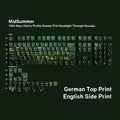 MidSummer 130+ Key Shine-through PBT Cherry Keycap Set — German QWERTZ / Double Engraving keyboard layout