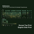 MidSummer 130+ Key Shine-through PBT Cherry Keycap Set — Korean Hangul / Double Engraving keyboard layout