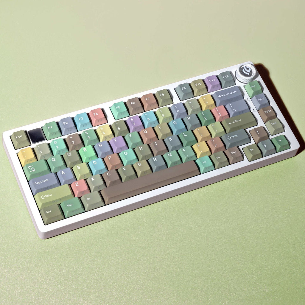 SimpoCubic Morandi V2 Shine-through PBT Cherry Keycap Set angled product view