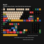 Motif PBT Cherry keycap set — More Languages layout coverage chart